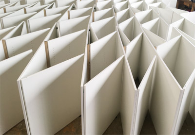 Messetheke Cateringtheke Klappbar KBS weiß mit Stellfüßen