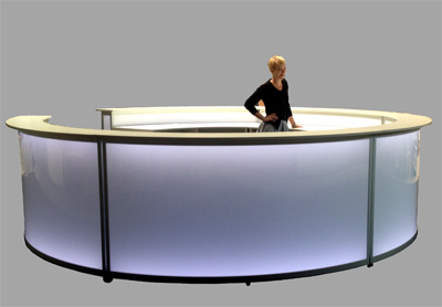 Rundtheke Leuchttheke Rio wei�