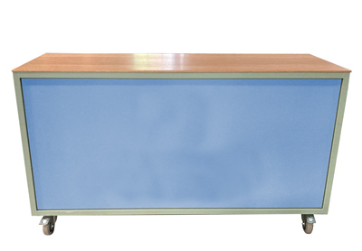 Messetheke Aluprofil blau