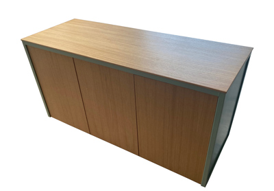 Messetheke Aluprofil blau